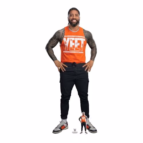 Star Cutouts SC4658 WWE Jey Uso YEET Orange Lifesize Cardboard Cutout