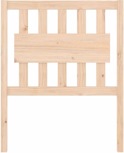 Berkfield Home Beautiful Bed Headboard in Light Tan Solid Pine Wood, W: 80.5 cm, D: 4 cm, H: 100 cm – 1