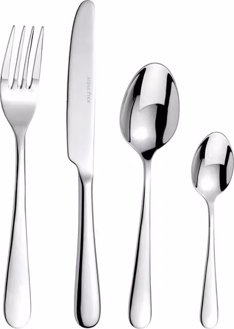 Arthur Price Oasis 24 Piece Polished Stainless Steel Cutlery Set for 6 People in Silver – 1