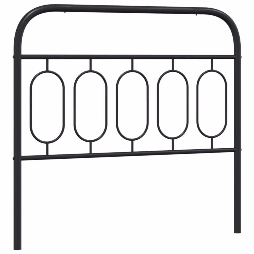 Berkfield Home Classic Metal Headboard in Black, Width: 107 cm – 2