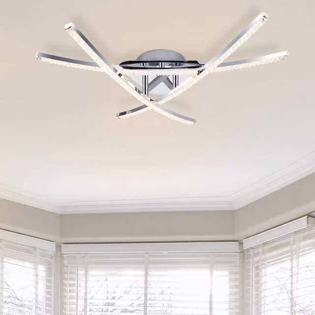 COSYLYTE Samford 3 Light LED Ceiling Light in Chrome