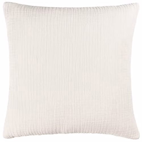 Riva Home White Cotton Square Cushion with Removable Cover, W/D/H: 45 x 45 x 45 cm – 1