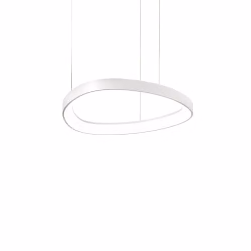 Ideal Lux Gemini LED Integrated Ring Pendant Ceiling Light, White, 2700K, Diameter: 42.5 cm – 1