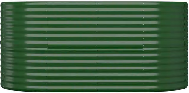 Berkfield Home Garden Green Powder-coated Steel Raised Bed W/D/H: 152 x 80 x 68 cm – 1