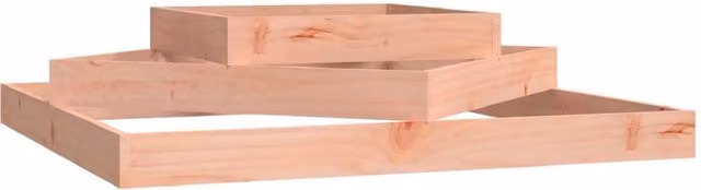 Berkfield Home Wooden Raised Bed Planter in Beige, W/D/H: 112 x 112 x 27 cm – 1
