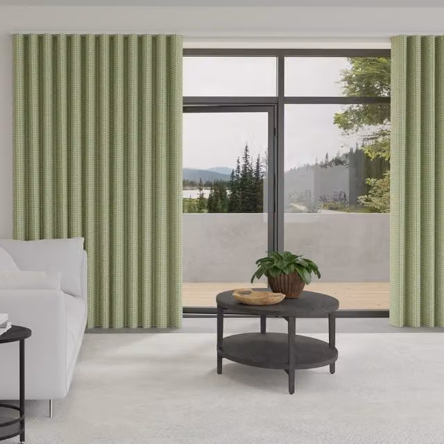 Orla Kiely Tiny Stem Made to Measure Blackout Wave Curtain in Green