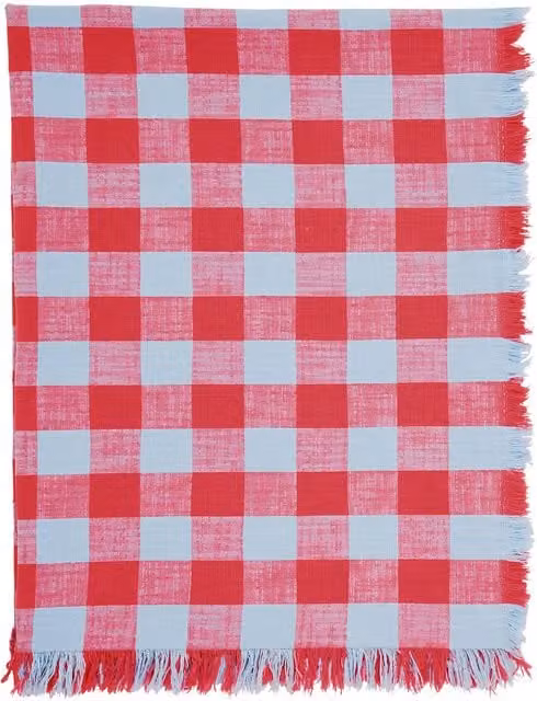 Joules Classic Collector Woven Cotton Checked Throw with Fringes in Multicolour