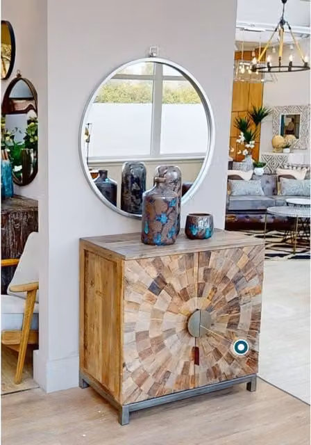 Fifty Five South Josie Silver Octagon Wall Mirror