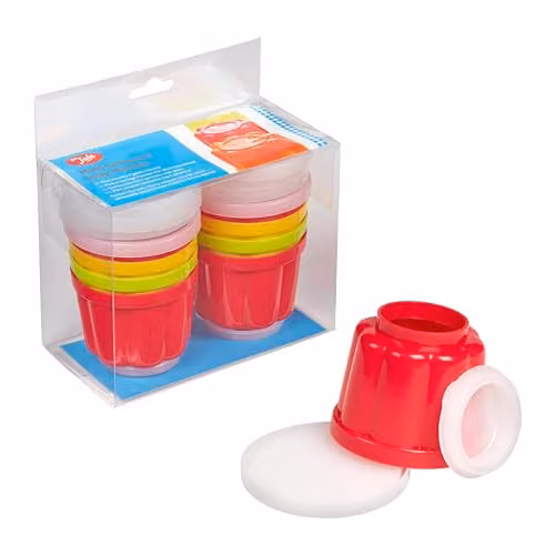 Tala Mini Coloured Jelly Moulds, Multicolour Plastic Dessert Moulds, 150ml Capacity – 1