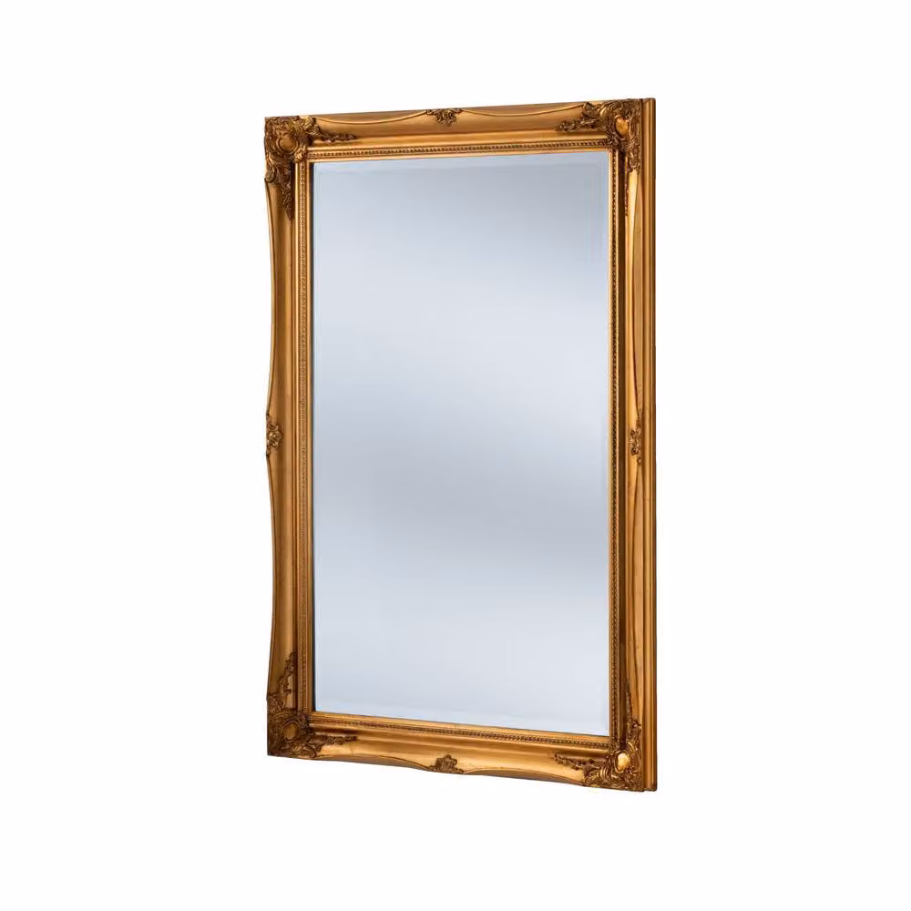 Yearn Mirrors French Style Carved Gold Wall Mirror, W: 90 cm, H: 116 cm – 2