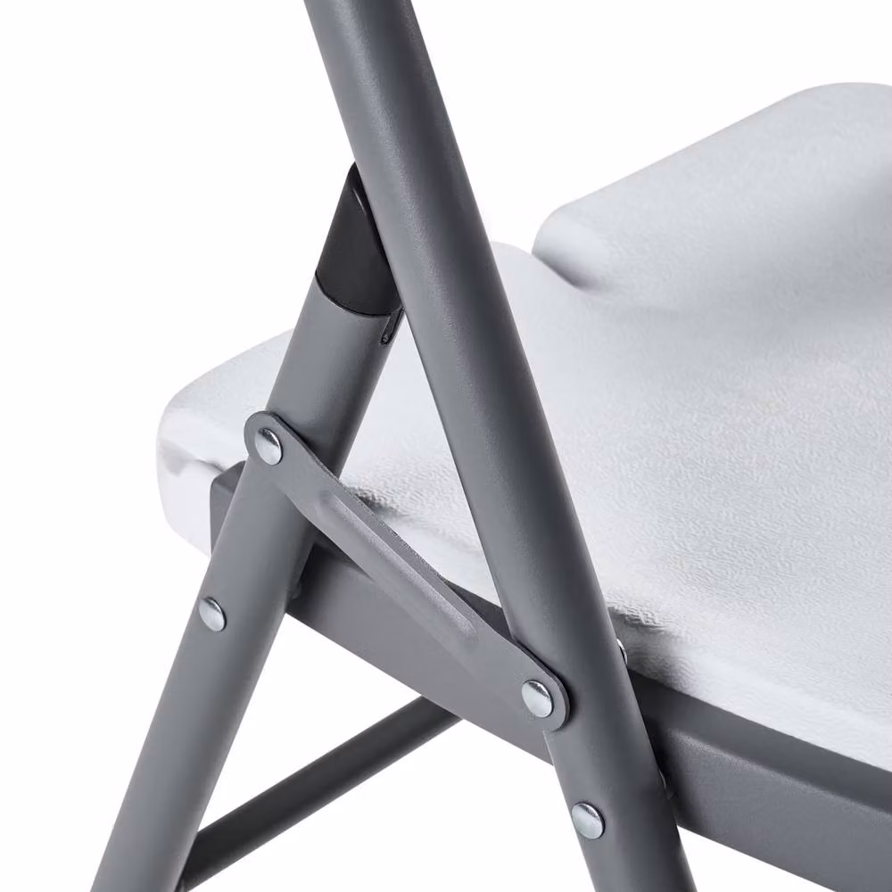 Wyld and Coco 2 Pack White Armless Folding Outdoor Dining Chairs – 3