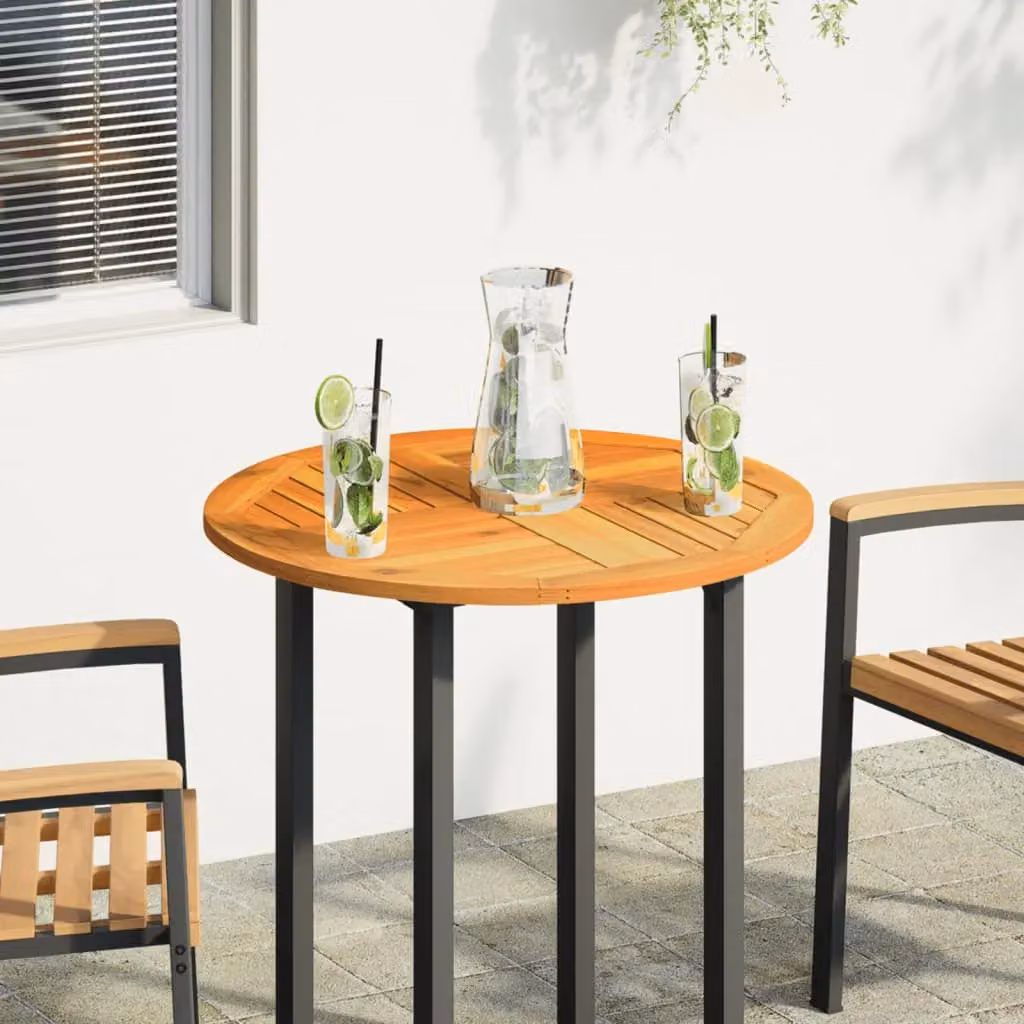 Berkfield Home Round Solid Wood Acacia Table Top, Brown, Diameter: 70 cm, Thickness: 2 cm – 2