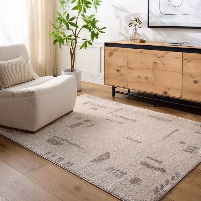 Livabliss Fossay Modern High Pile Shag Rug in Mid Grey, W/D/H: 200 x 275 cm – 1