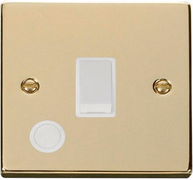 SE Home Polished Brass 1 Gang 20A DP Switch with Flex in Gold