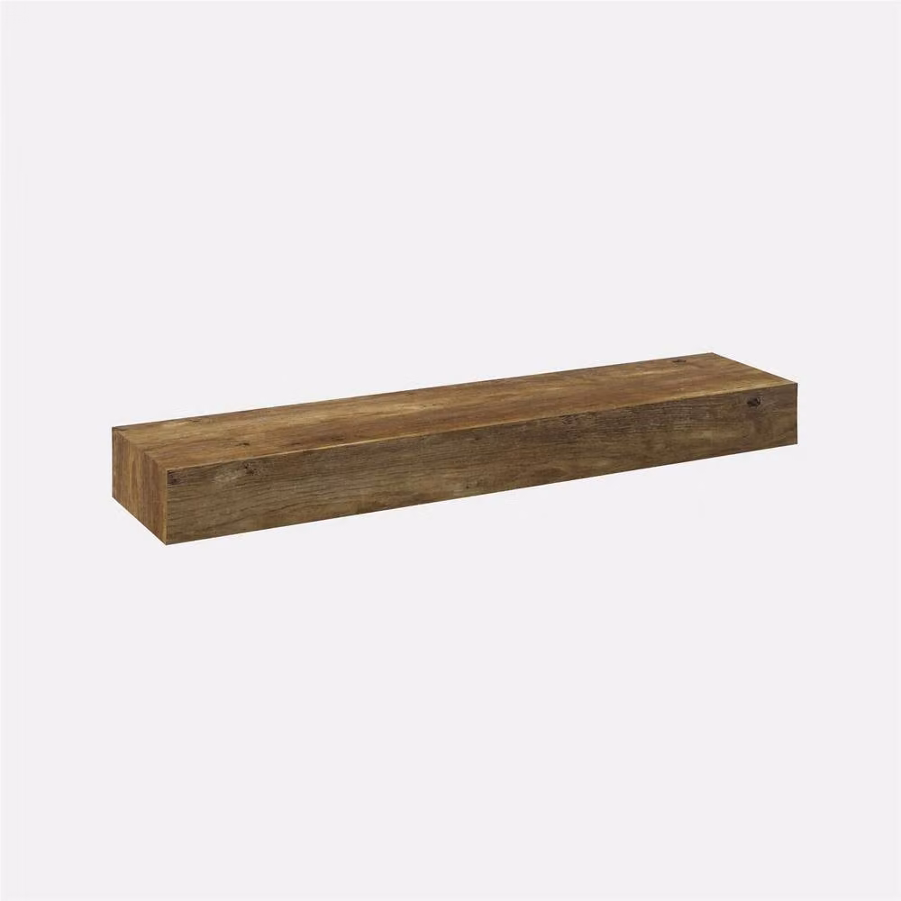 OHS Modern Rectangle Wall Mounted Accent Shelf in Light Oak – 2