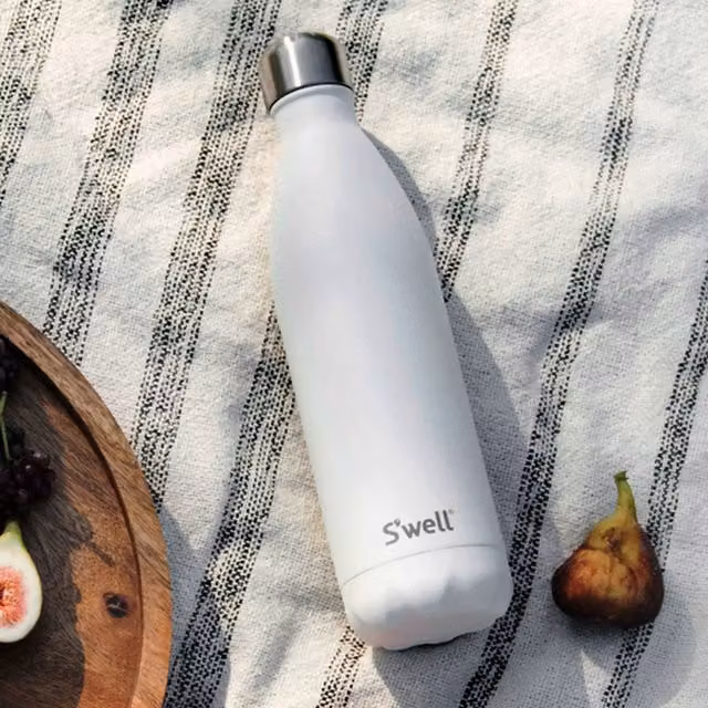 S'well Moonstone Vacuum Insulated Stainless Steel Water Bottle, 750ml, White