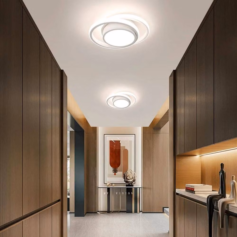 Kelvenix Modern Round LED Ceiling Light in White with Acryl and Metal Finish, 32W – 3