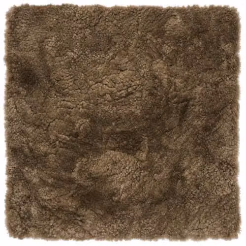 SNUGRUGS Genuine Sheepskin Square Seat Pad with Natural Wool and Non-Slip Backing, Beige, W/D: 40 x 40 cm