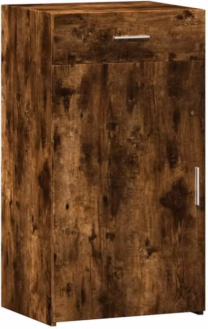 Berkfield Home Smoked Oak Sideboard in Brown, W/D/H: 50 x 42.5 x 93 cm