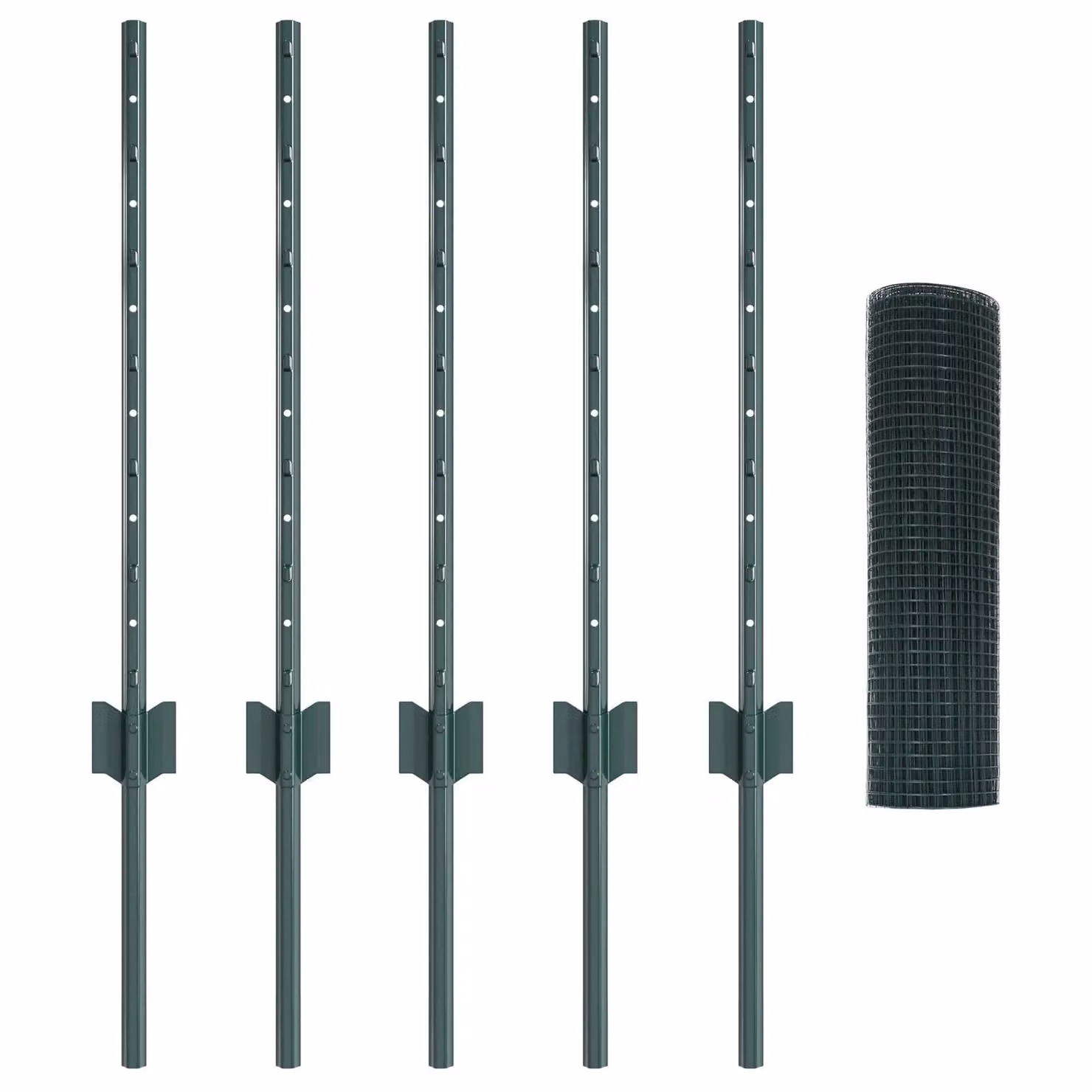 Berkfield Home Green Galvanised Steel Chicken Wire Fence Set of 2, 10 x 0.5 m – 2