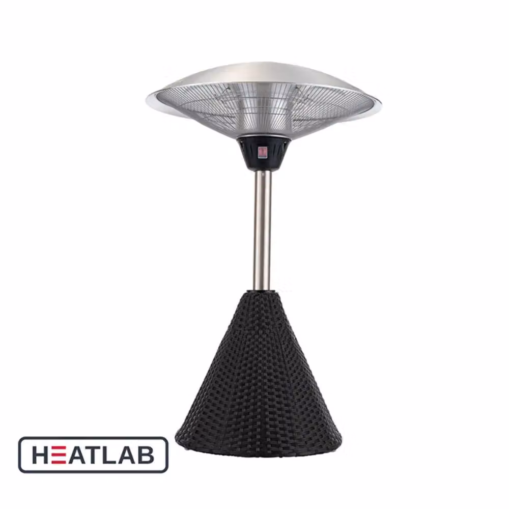 Primrose Infrared Electric Indoor and Outdoor Table Top Heater with Black Rattan Base – 4