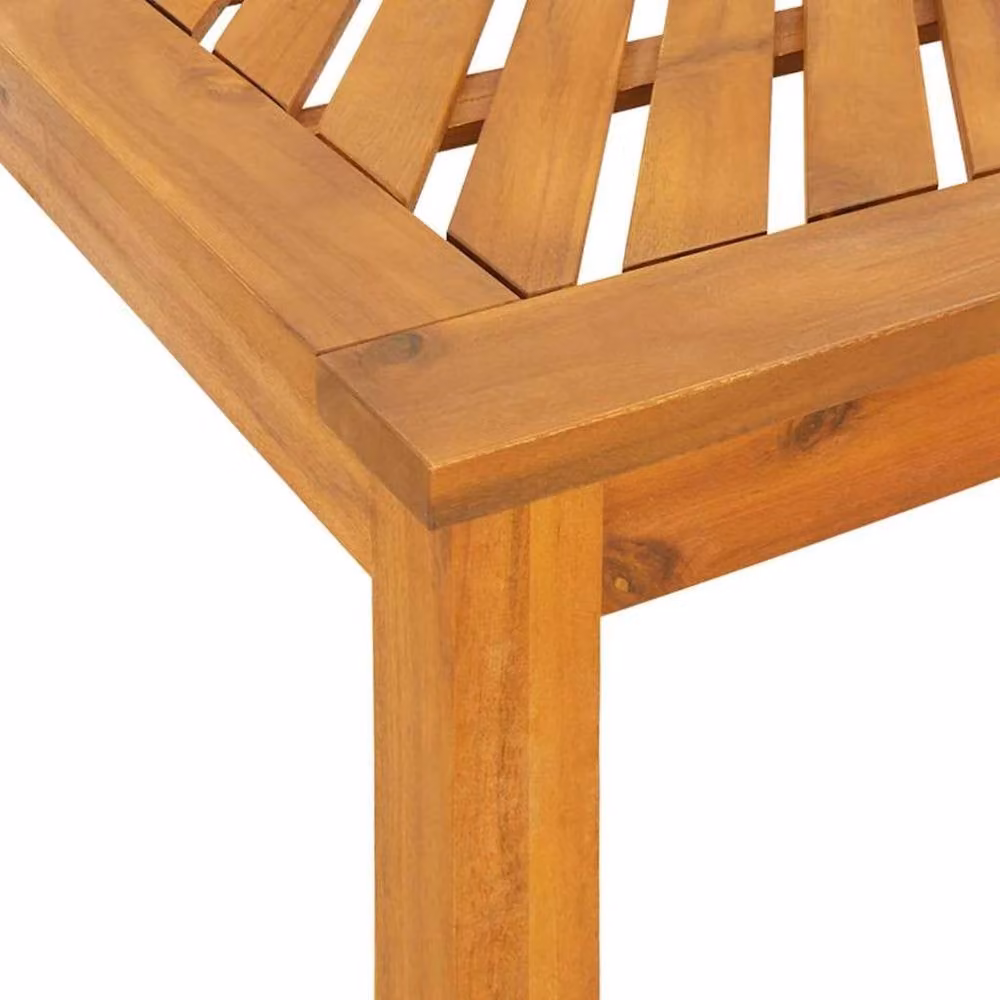 Berkfield Home Elegant 3 Piece Garden Dining Set in Brown Solid Acacia Wood – 4