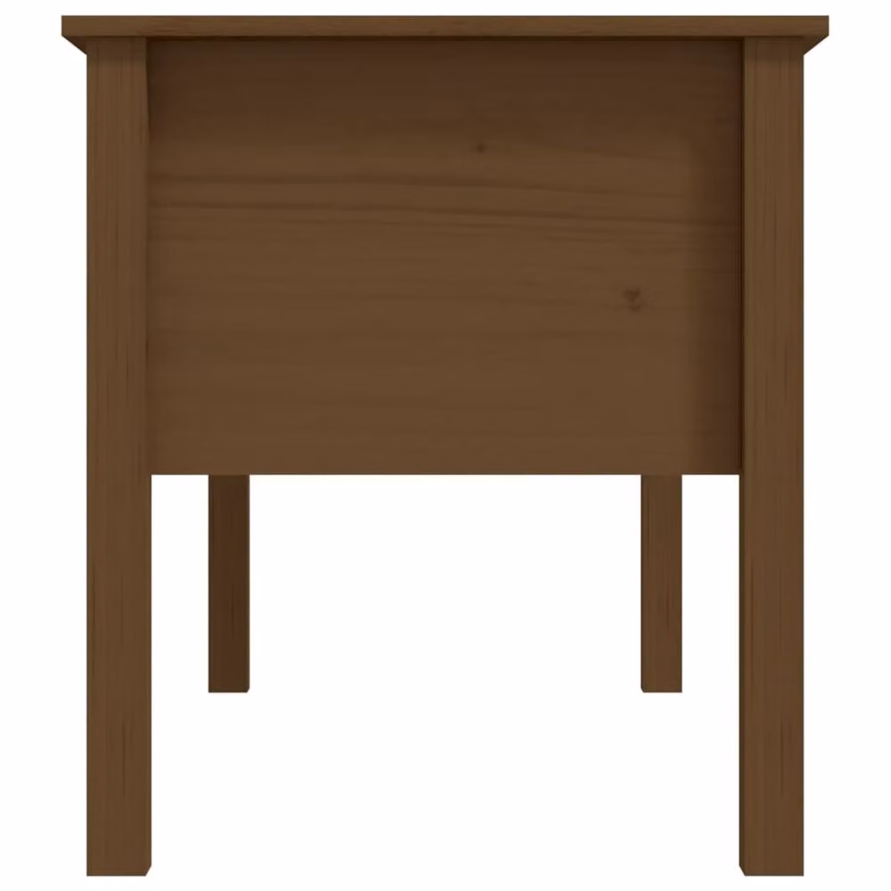 Berkfield Home Rustic Solid Wood Pine Coffee Table in Honey Brown, W/D/H: 102 x 49 x 55 cm – 4