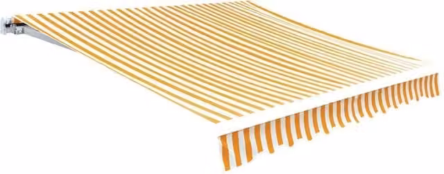 Berkfield Home Polyester Awning Top Sunshade Canvas in Sunflower Yellow and White Striped, W: 6 m, D: 3 m