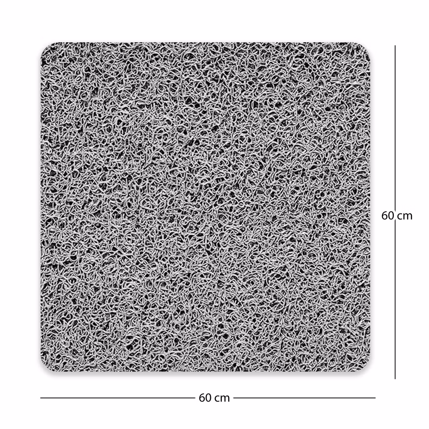 Nicoman Anti Slip PVC Loofah Shower Mat in Grey, W/D: 60 x 60 cm – 2