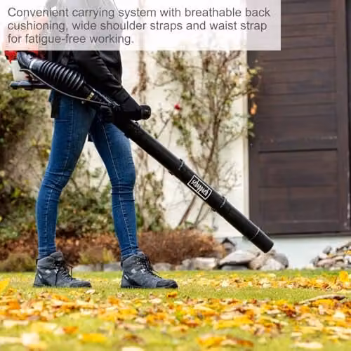Scheppach LB5200BP Backpack Leaf Blower with 1.9 HP 2-Stroke Petrol Engine in Red and Black – 2