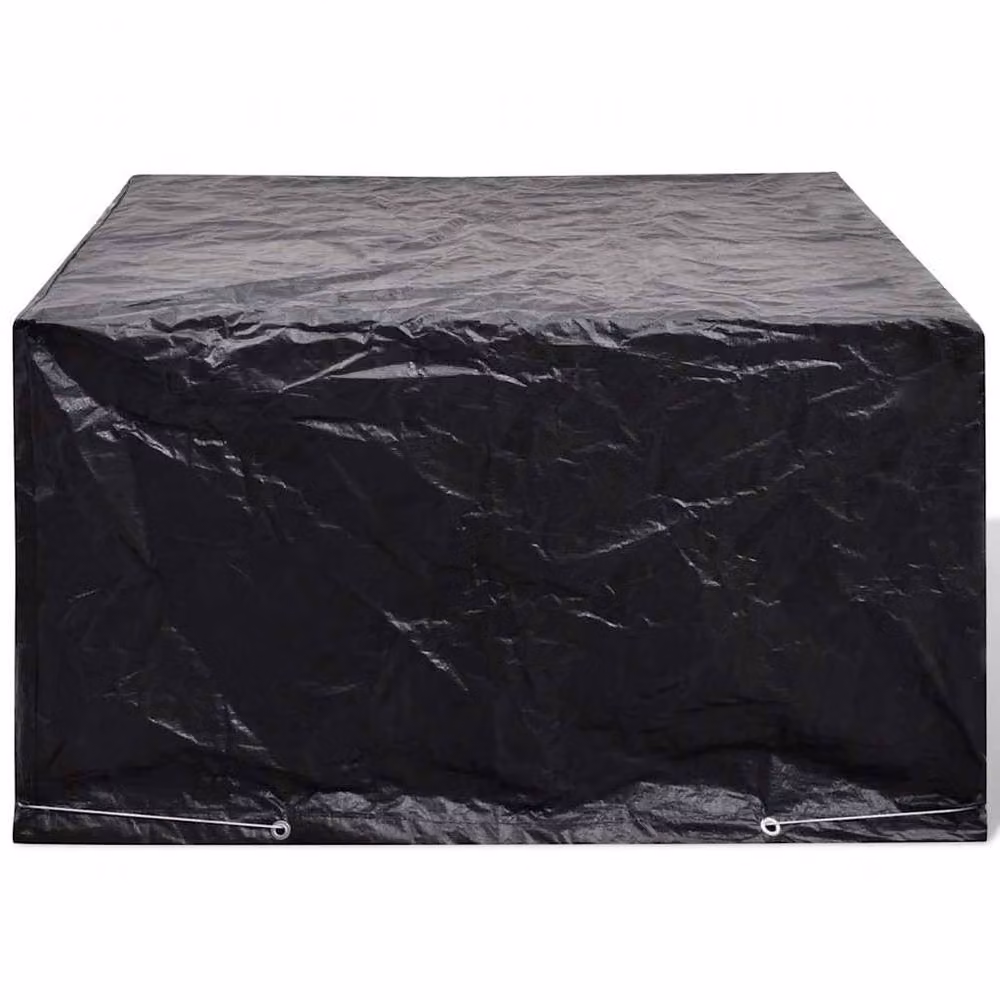 Berkfield Home Water Repellent Garden Furniture Cover for 6 Person Poly Rattan Sets in Black – 3