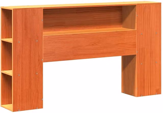 Berkfield Home Wax Brown Solid Wood Pine Headboard with Storage, Width: 150 cm – 1