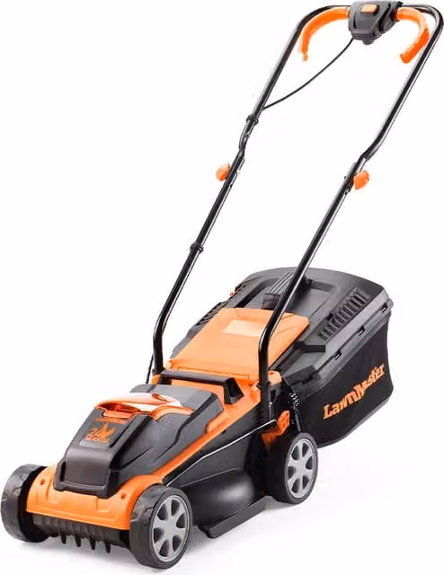 LawnMaster MX 24V 32cm Cordless Lawn Mower in Orange