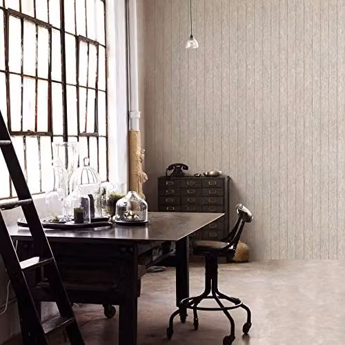 Galerie Global Fusion Green Wood Effect Rustic Striped Wallpaper Roll – 2