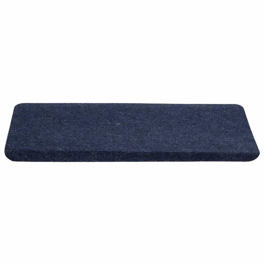 Berkfield Home Self-adhesive Non-slip Stair Mats, 15 Pieces, Blue, W: 65 cm, D: 24.5 cm, H: 3.5 cm – 3
