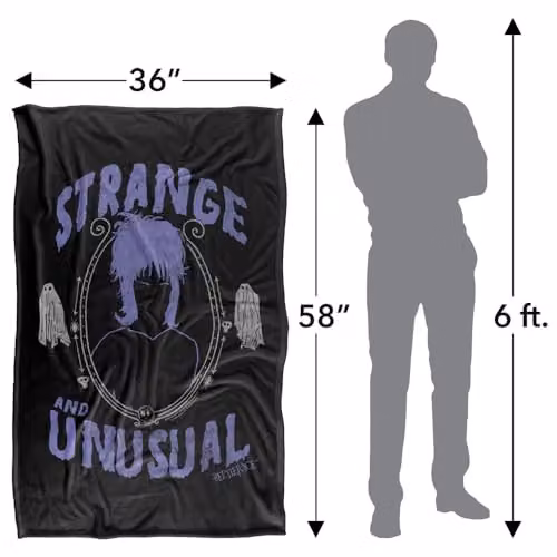 Warner Bros. Beetlejuice Strange and Unusual Super Soft Fleece Throw Blanket, Multicolour – 4