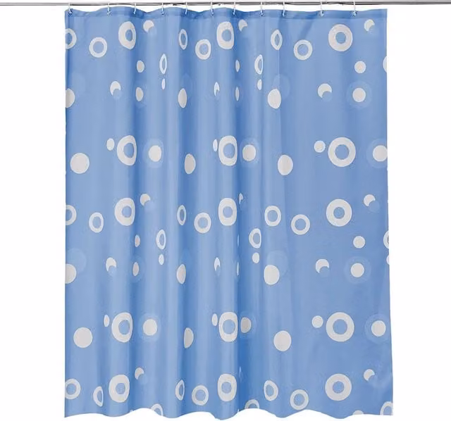 Neel Blue Mandala Polyester Water-Resistant Shower Curtain in Blue, W: 180 cm, H: 200 cm – 1