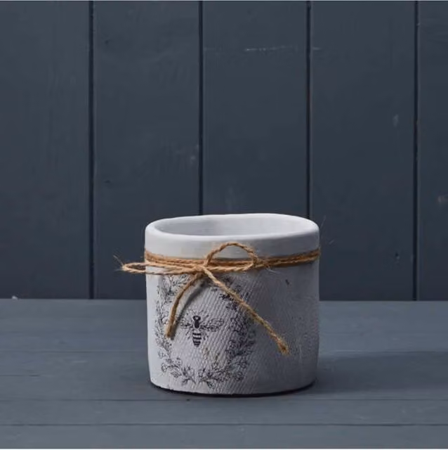KDMD White Decorative Ceramic Bee Pot