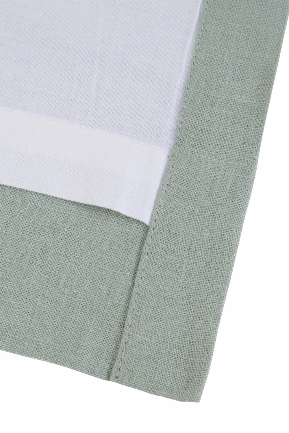 Lazy Linen Green Pure Washed Linen Lined Eyelet Curtains, Width: 167 cm, Drop: 183 cm – 2