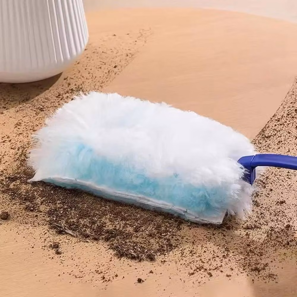 NESTLUNE Flash Dust Magnet Fluffy Duster Kit with Extendable Long Handle, Blue, W: 15 cm, H: 100 cm – 2