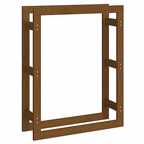 vidaXL Rustic Pine Wood Firewood Rack, Brown, W/D/H: 80 x 25 x 100 cm – 2