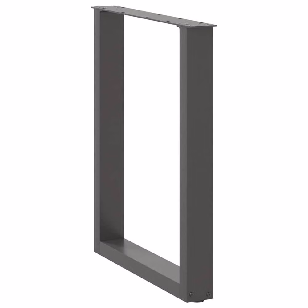 Berkfield Home U-Shaped Coffee Table Legs, 2 Pieces, Anthracite Steel, H: 72-73 cm x W: 70 cm – 3