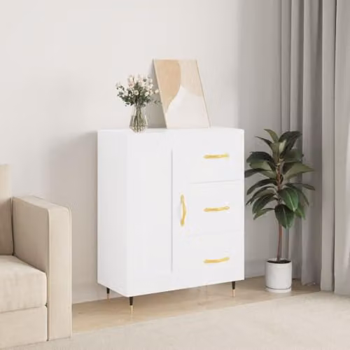 vidaXL Classic White Sideboard in MDF, W/D/H: 69.5 x 34.0 x 90.0 cm – 2