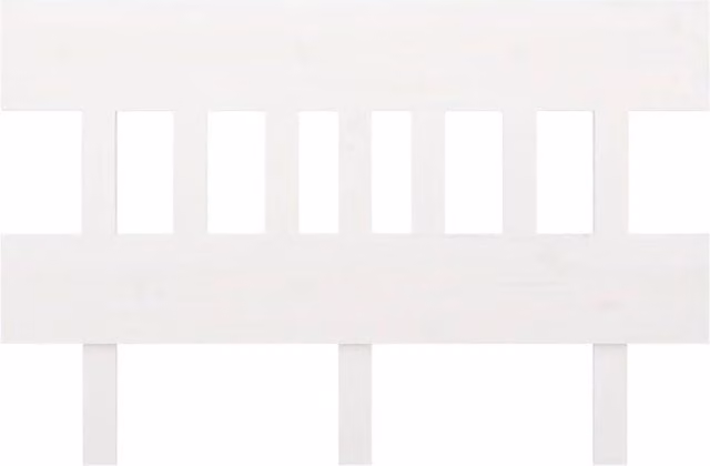 Berkfield Home Beautiful Bed Headboard in White Solid Pine Wood, W: 143.5 cm, D: 3 cm, H: 81 cm – 1
