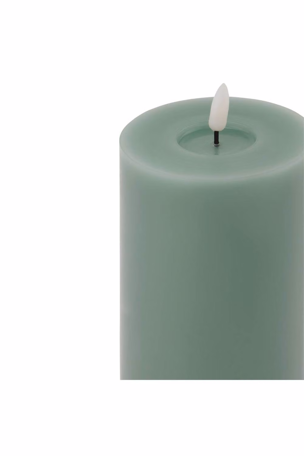 KDMD Luxe Collection Green LED Wax Pillar Candle with Flicker Effect – 2