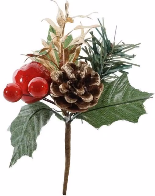 KDMD AppleBerry & Pine Christmas Pick Multicolour, 6 Pack, Height: 21 cm