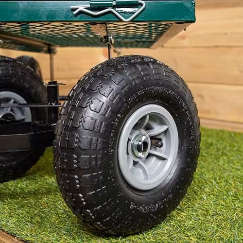 Samuel ALEXANDER Heavy Duty Green Metal Garden Festival Cart Trolley W/D/H: 88.0 x 44.0 x 21.0 cm – 2
