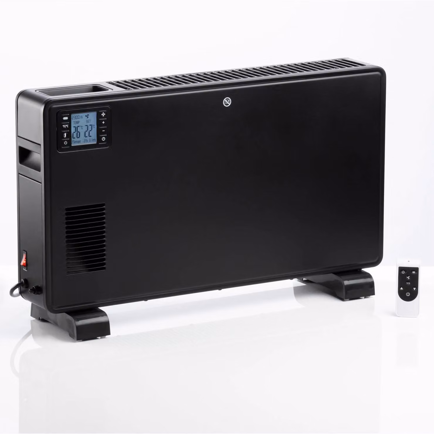 Daewoo 2300W Electric Convector Heater with Remote Control, LCD Display and Timer, Black – 2