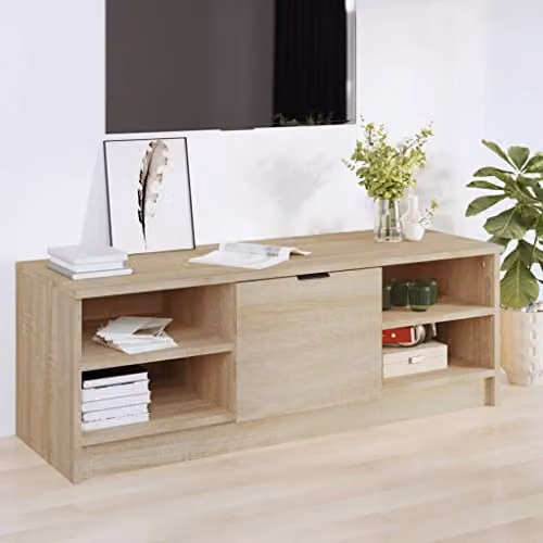vidaXL Modern TV Cabinet in Brown Sonoma Oak, W/D/H: 102 x 35.5 x 36.5 cm – 2