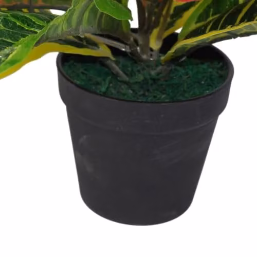 LeafUK Multicoloured Artificial Codiaeum Potted Tabletop House Plant – 3